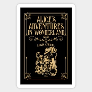 Alice in Wonderland - Lewis Carroll - Mad Hatter, White Rabbit, Cheshire Cat Magnet